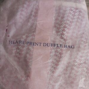 Avon Pink Heart Print Duffle Bag